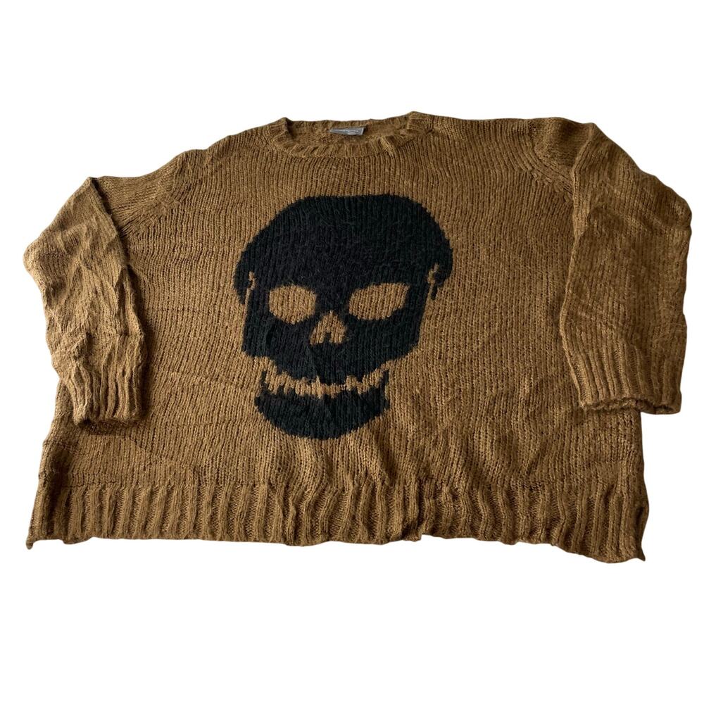 Wooden Ships Paola Buendia Bown Knit Skull Women's M/L Mohair Wool Blend
